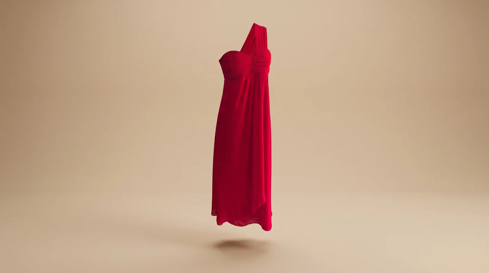 Vestido Arte y Forma - vestido largo rojo rubí en renta en CDMX | Renta El Look