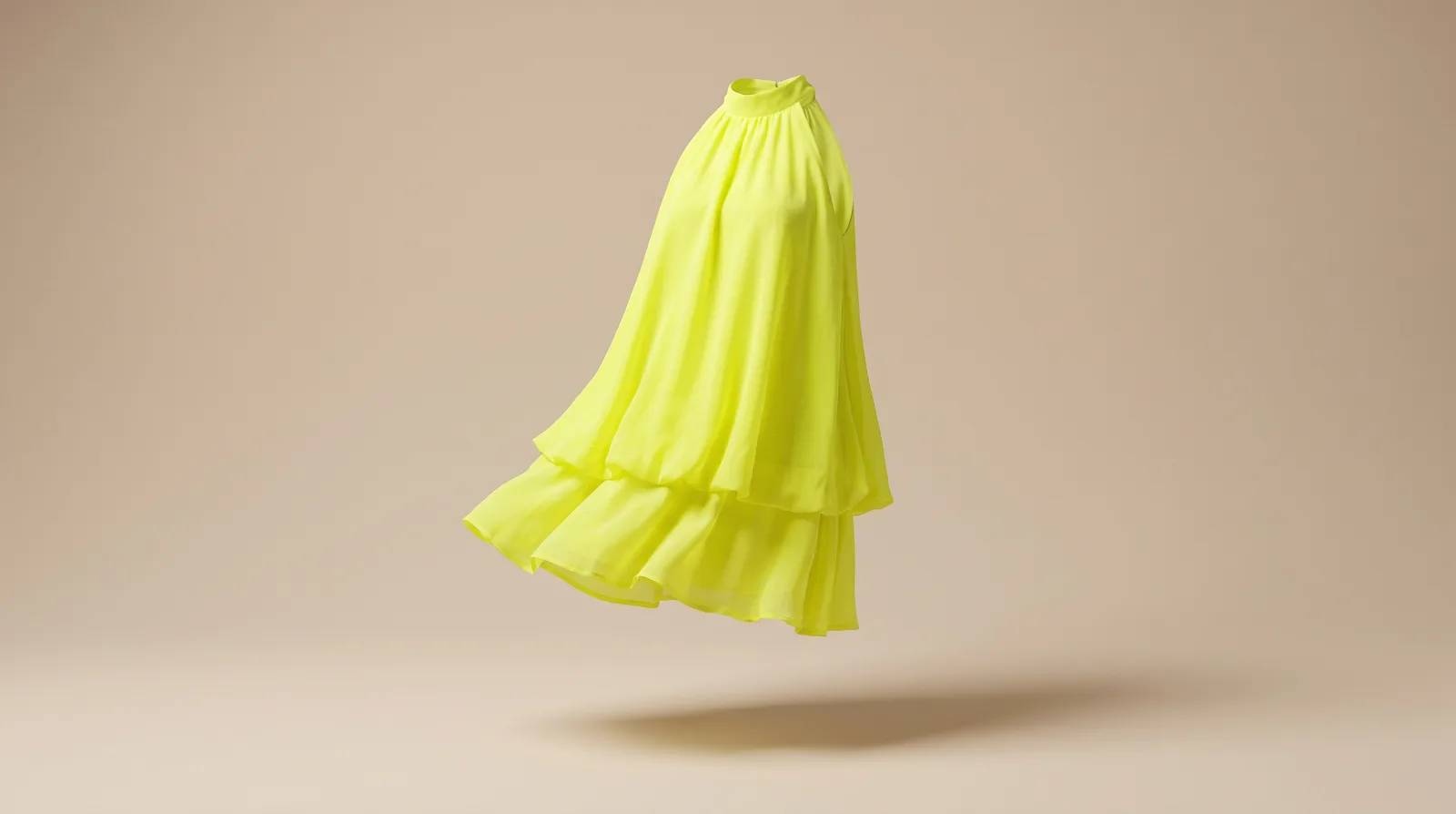 Vestido Destello Cítrico - vestido corto amarillo neón en renta en CDMX | Renta El Look