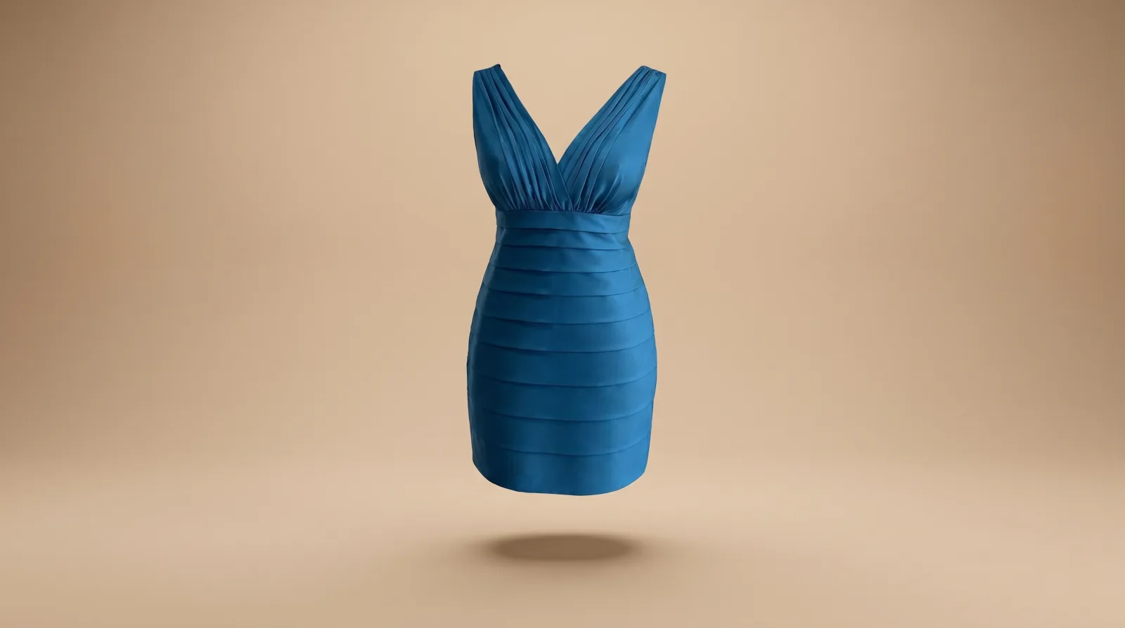 Vestido Estrella Naciente - vestido corto azul petróleo en renta en CDMX | Renta El Look